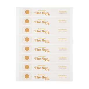 Sun Wrap Around Return Address Labels