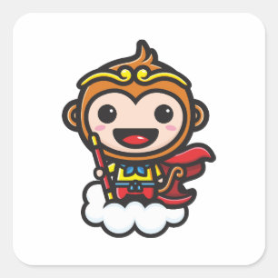 Sun Wu Kong Smile For You Square Sticker