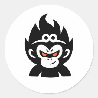 Sun Wukong Minimalist Classic Round Sticker