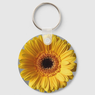 Sun Yellow Gerbera Key Ring