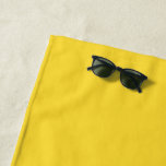 Sun Yellow Solid Colour | Classic Elegant Beach Towel<br><div class="desc">Sun Yellow Solid Colour | Classic | Minimalist | Elegant | Trendy | Stylish | Wedding | Birthday | Gift</div>
