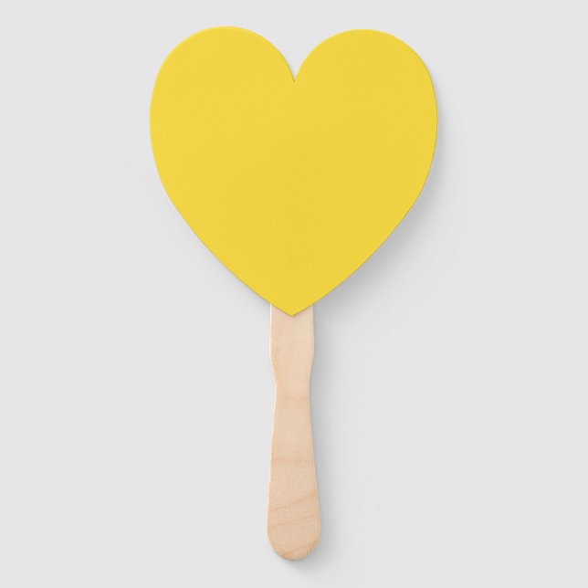 Sun Yellow Solid Colour | Classic Elegant Hand Fan (Front)