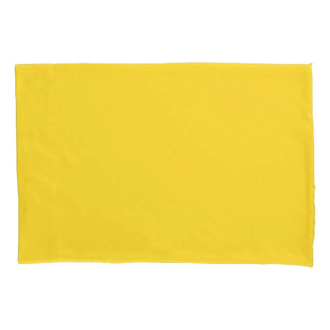 Sun Yellow Solid Colour | Classic Elegant Pillowcase (Front)