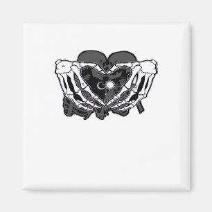 Sunand~1 - Skeleton Heart Hands Magnet