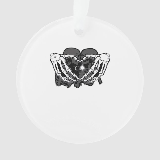 Sunand~1 - Skeleton Heart Hands  Ornament (Front)