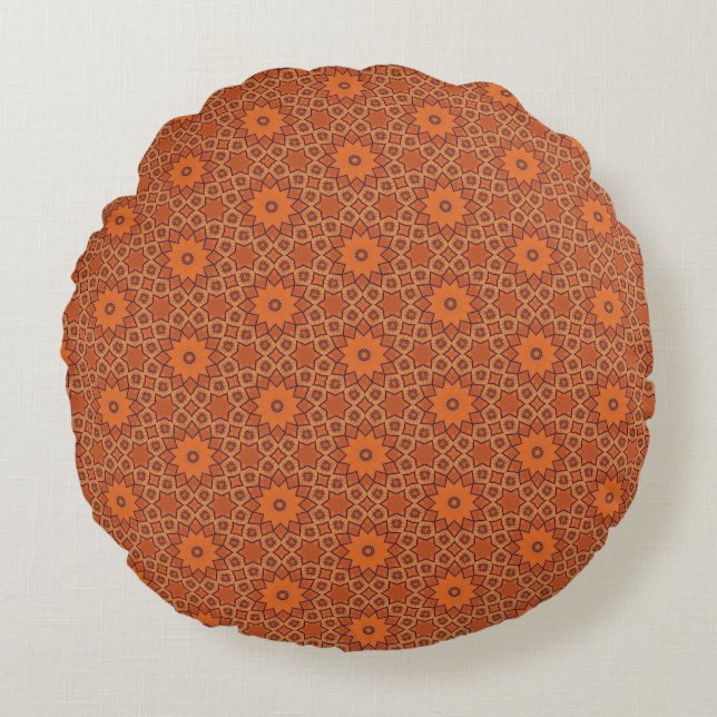 Sunbaked Star Medallion Round Cushion (Front)