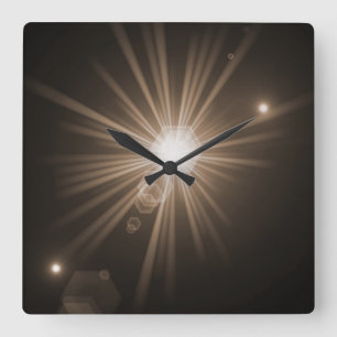 sunbathe many cheerful digital party square wall clock