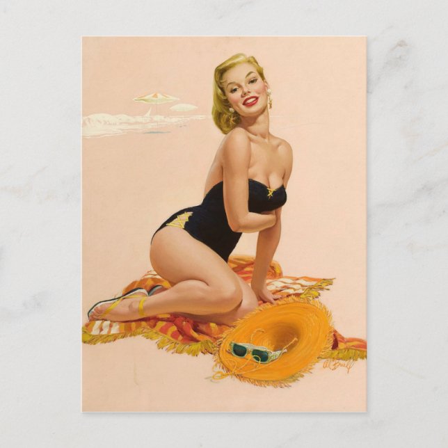 Sunbather PinUp Postcard (Front)