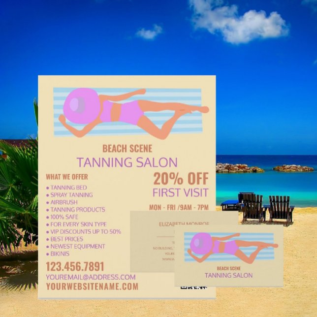 Sunbather, Tanning Salon Business Card (Creator Uploaded)