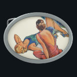 Sunbathers Belt Buckle<br><div class="desc">Artist:John LaGatta | Two women sunbathing</div>