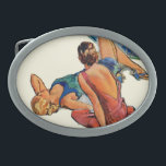 Sunbathers Belt Buckle<br><div class="desc">Artist:John LaGatta | Two women sunbathing</div>