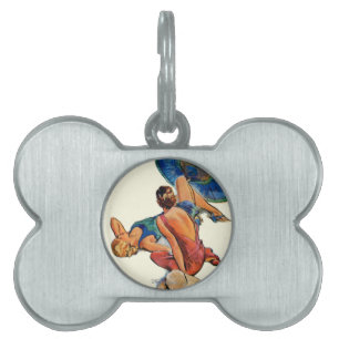 Sunbathers Pet Tag