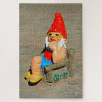 Sunbathing garden gnome 1014-pc