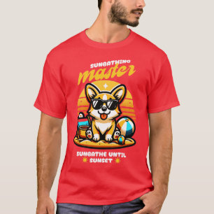 Sunbathing Master Corgi Cute TShirt
