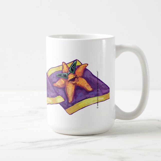 Sunbathing Starfish Coffee Mug (Right)