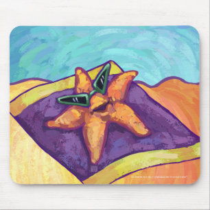 Sunbathing Starfish Mouse Pad