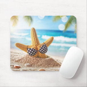 Sunbathing Starfish On Ocean Beach Mouse Pad