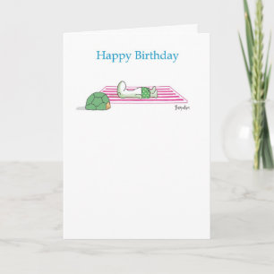 SUNBATHING TURTLE CARD