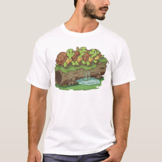 Sunbathing Turtle Crew – Log Life Tee
