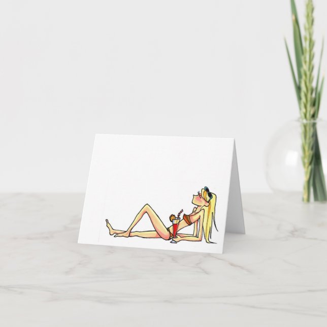 sunbathing women notecard (Front)