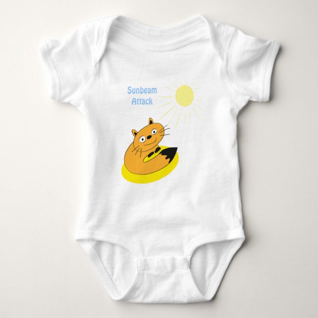 Sunbeam Attack Rompers - Customised Baby Bodysuit (Front)