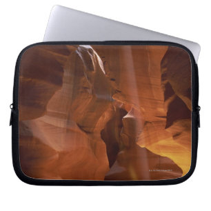 Sunbeam hitting tumbleweed on canyon floor laptop sleeve