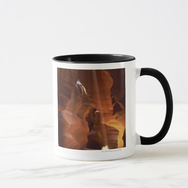 Sunbeam hitting tumbleweed on canyon floor mug (Right)
