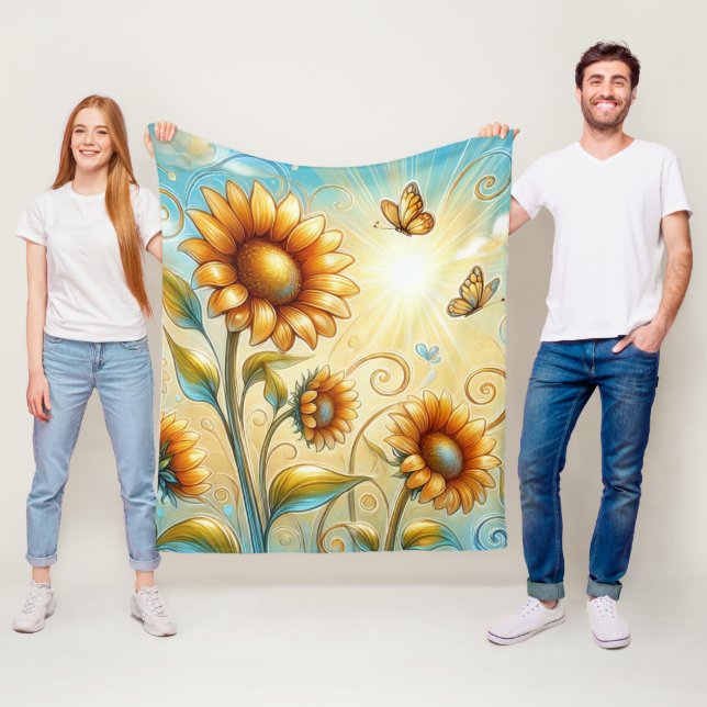 Sunbeam Serenade Fleece Blanket (In Situ)