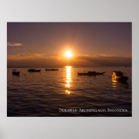 Sunbeam Sunset Rays Floating Boats Sea Twilight