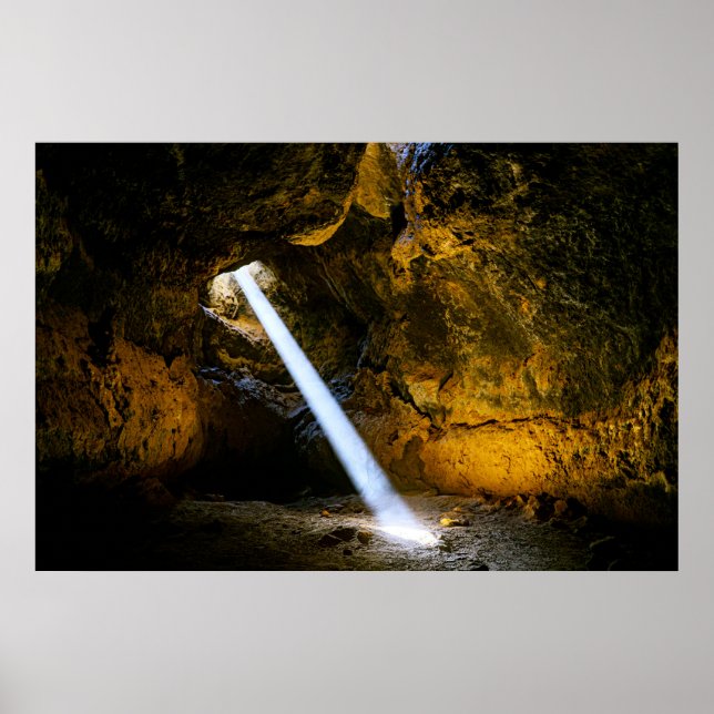 Sunbeam Through A Lava Tube  Poster (Front)
