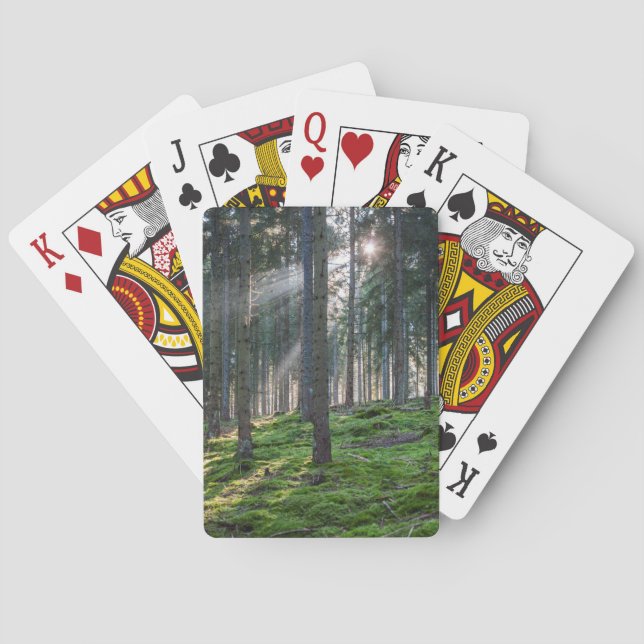 Sunbeams in the Black Forest Playing Cards (Back)