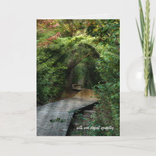 Sunbeams in Woods Sympathy Card