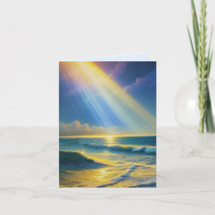 Sunbeams on the Sea Greeting Card