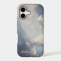 Sunbeams White Clouds Inspirational Believe