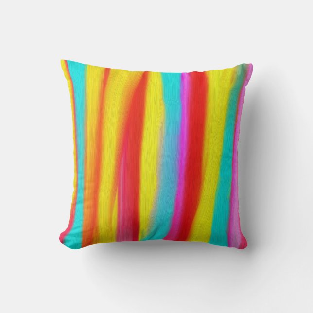 Sunbrella Castanet Beach Stripes Painting Cushion (Front)