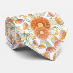 Sunburnt Wattle and Eucalyptus Blooms Tie