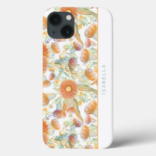 Sunburnt Wattle & Eucalyptus Customisable  iPhone 13 Case
