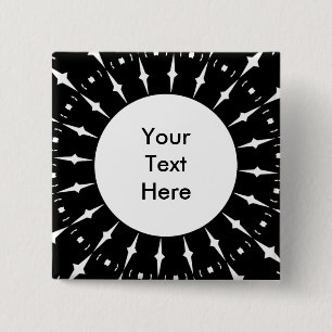 Sunburst 05 15 cm square badge