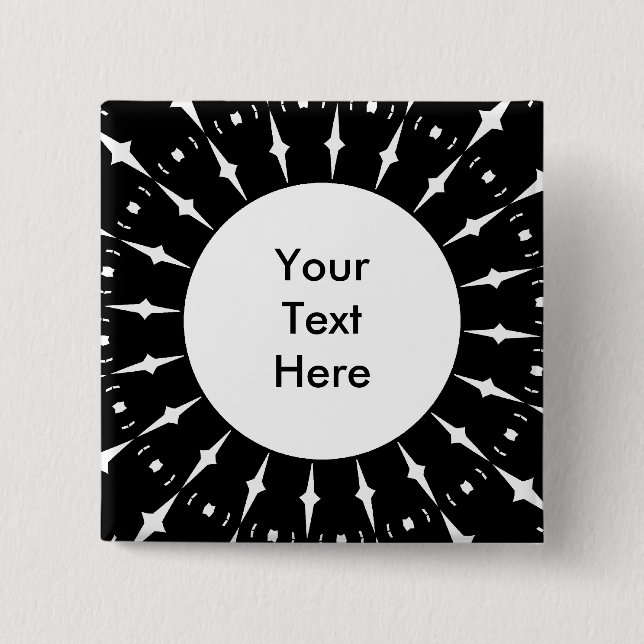 Sunburst 05 15 cm square badge (Front)