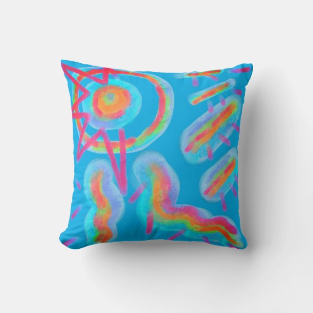 Sunburst Abstract Art Cushion (Front)