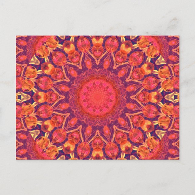 Sunburst, Abstract Star Circle Dance Postcard (Front)