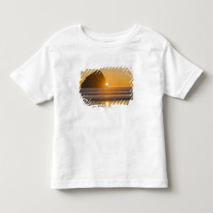 Sunburst And Haystack Rock At Cape Kiwanda Toddler T-Shirt