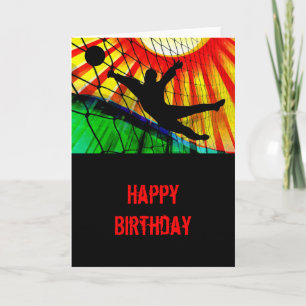 Sunburst and Net Soccer Goalie Card