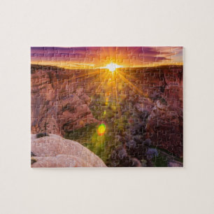 Sunburst at Canyon de Chelly, AZ Jigsaw Puzzle