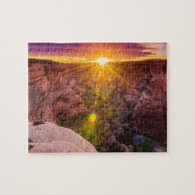 Sunburst at Canyon de Chelly, AZ Jigsaw Puzzle (Horizontal)