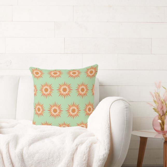 Sunburst Boho Throw Pillow (Couch)