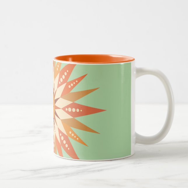 Sunburst Boho Two-Tone Coffee Mug (Right)