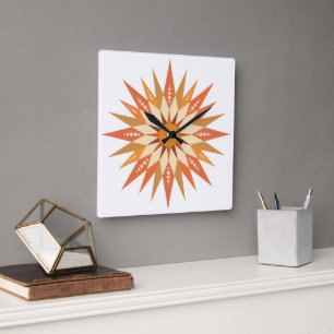 Sunburst Boho Wall Clock