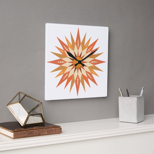 Sunburst Boho Wall Clock (Office)