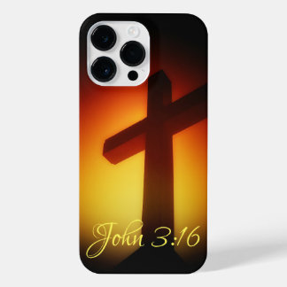 Sunburst Cross John 3:16 iPhone 14 Pro Max Case